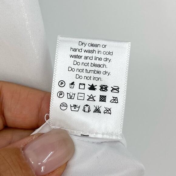 Norma Kamali | NWT White Lame Turtleneck Halter Dress XXS - Picture 15 of 15